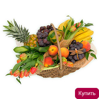 Нажмите для просмотра Корзины с фруктами, Доставка цветов Красноярск Корзина с фруктами