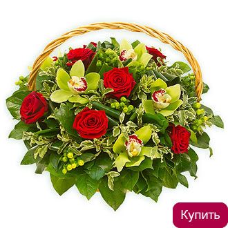 Подробнее о корзине Наваждение, Доставка цветов Красноярск Корзины цветов в Красноярске